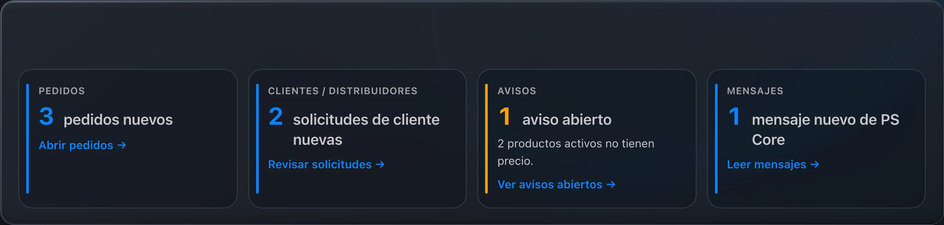 PS Core – Resumen con puntos abiertos