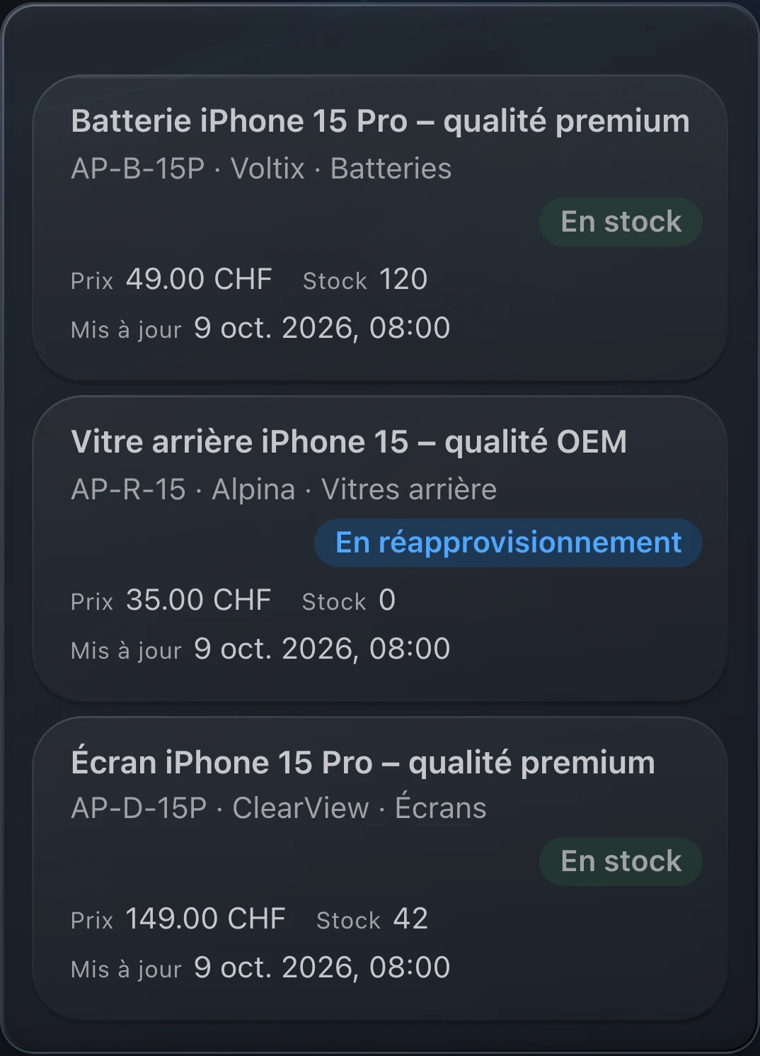 PS Core – Des pièces détachées en quelques clics.