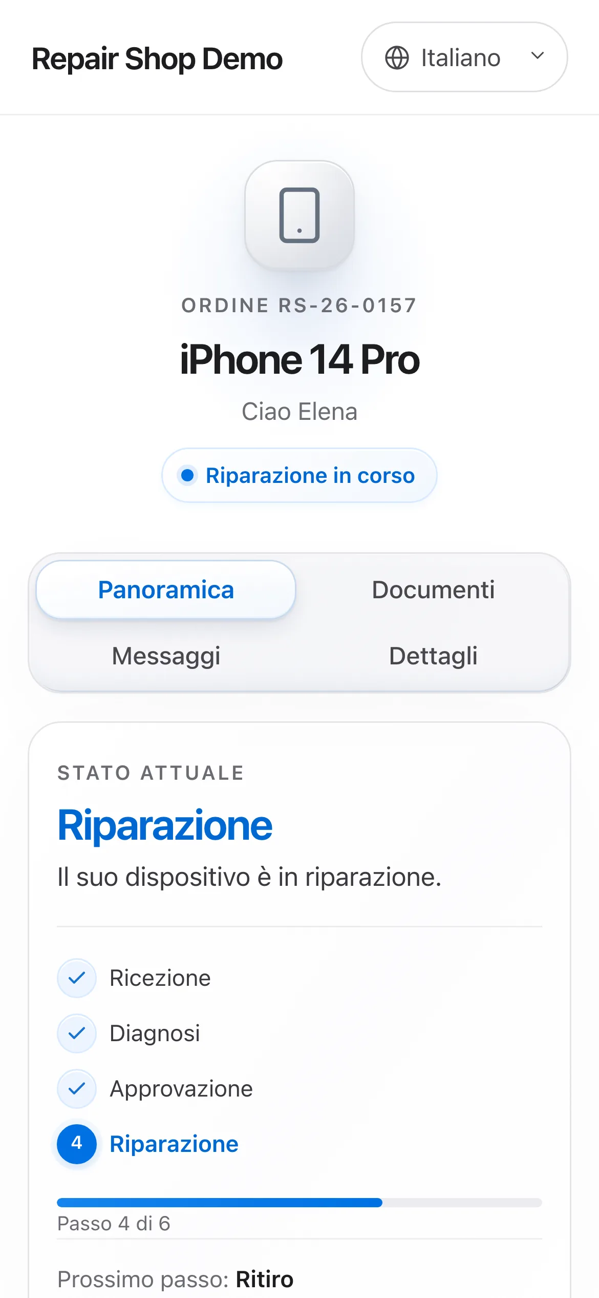 PS Core – Portale clienti