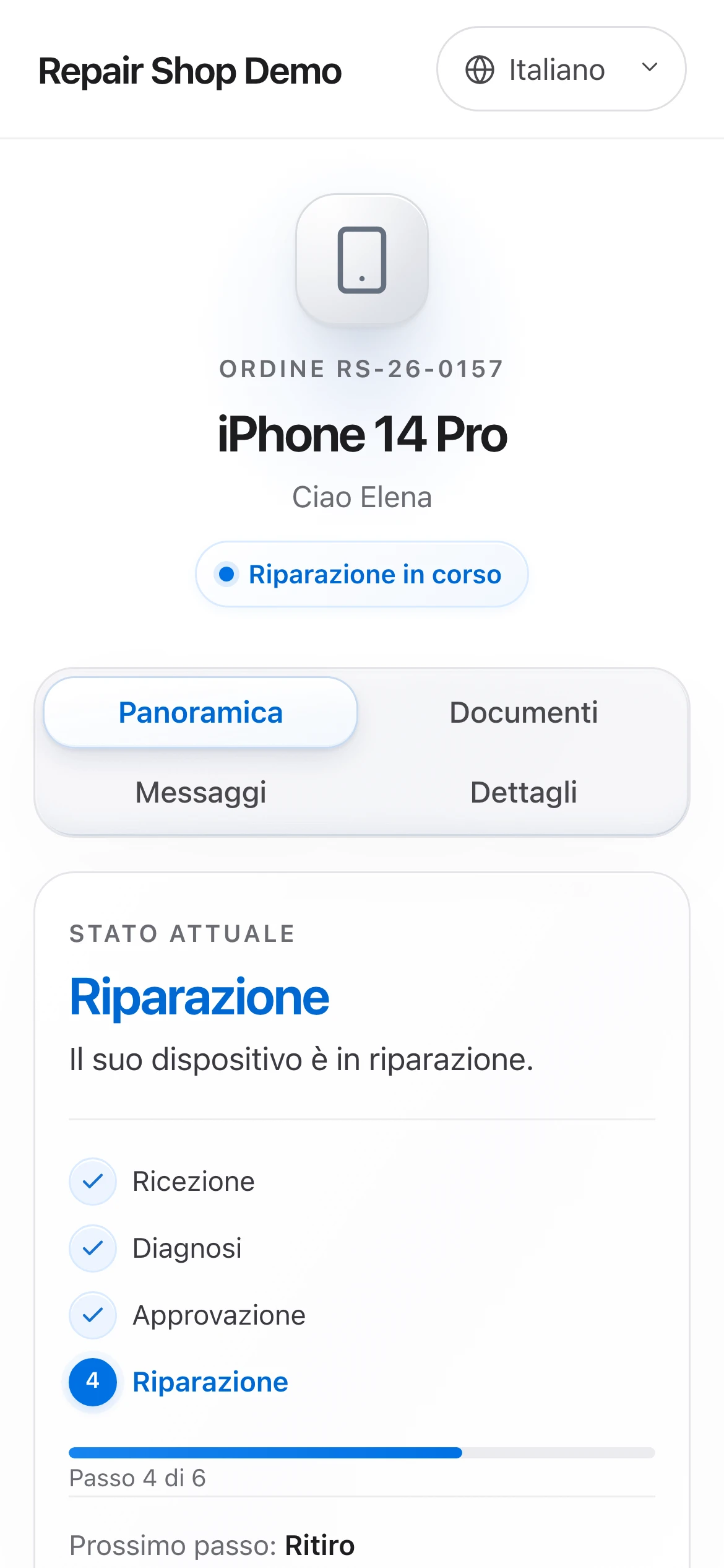PS Core – Portale clienti