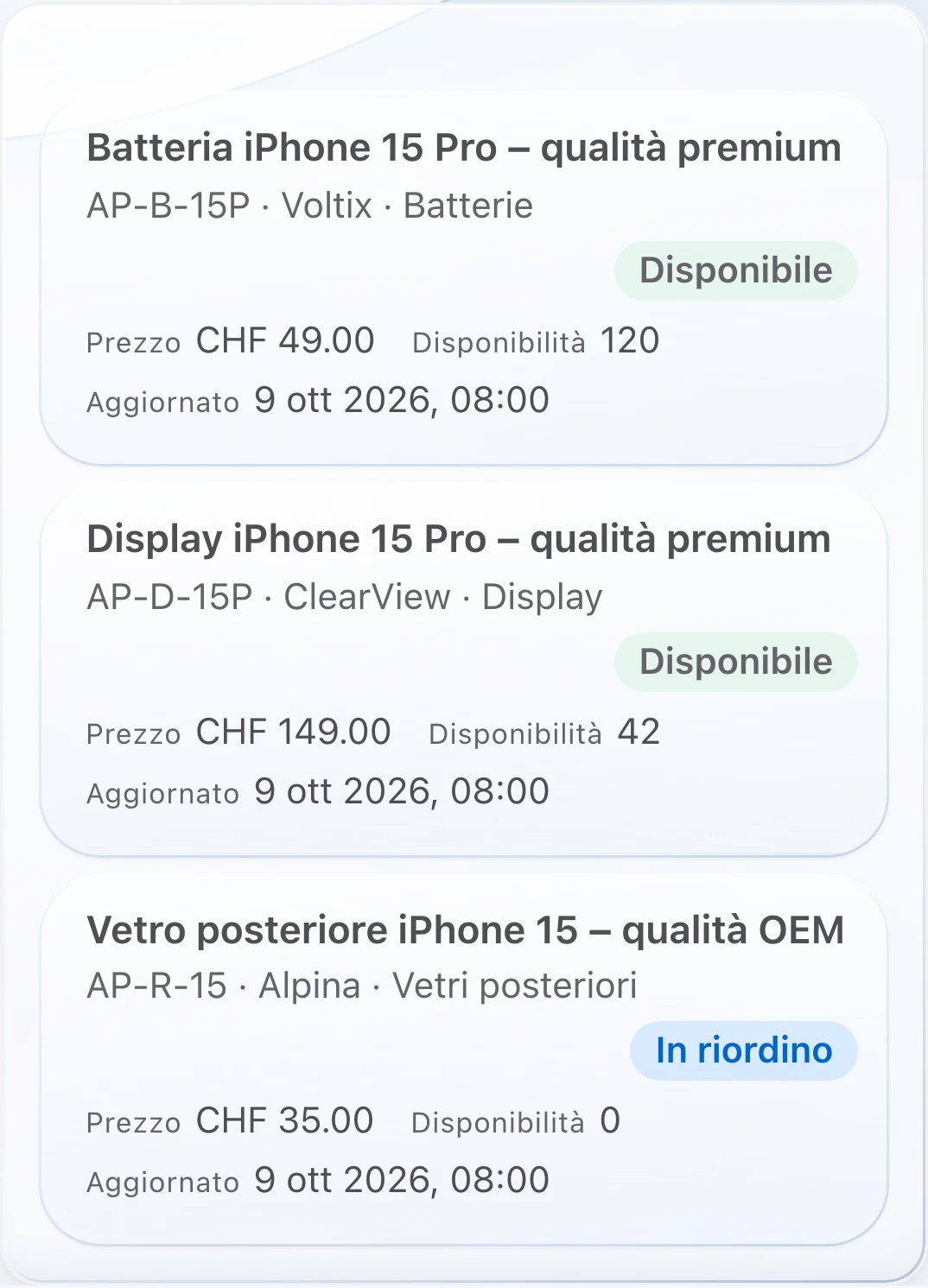 PS Core – Collegamento e catalogo