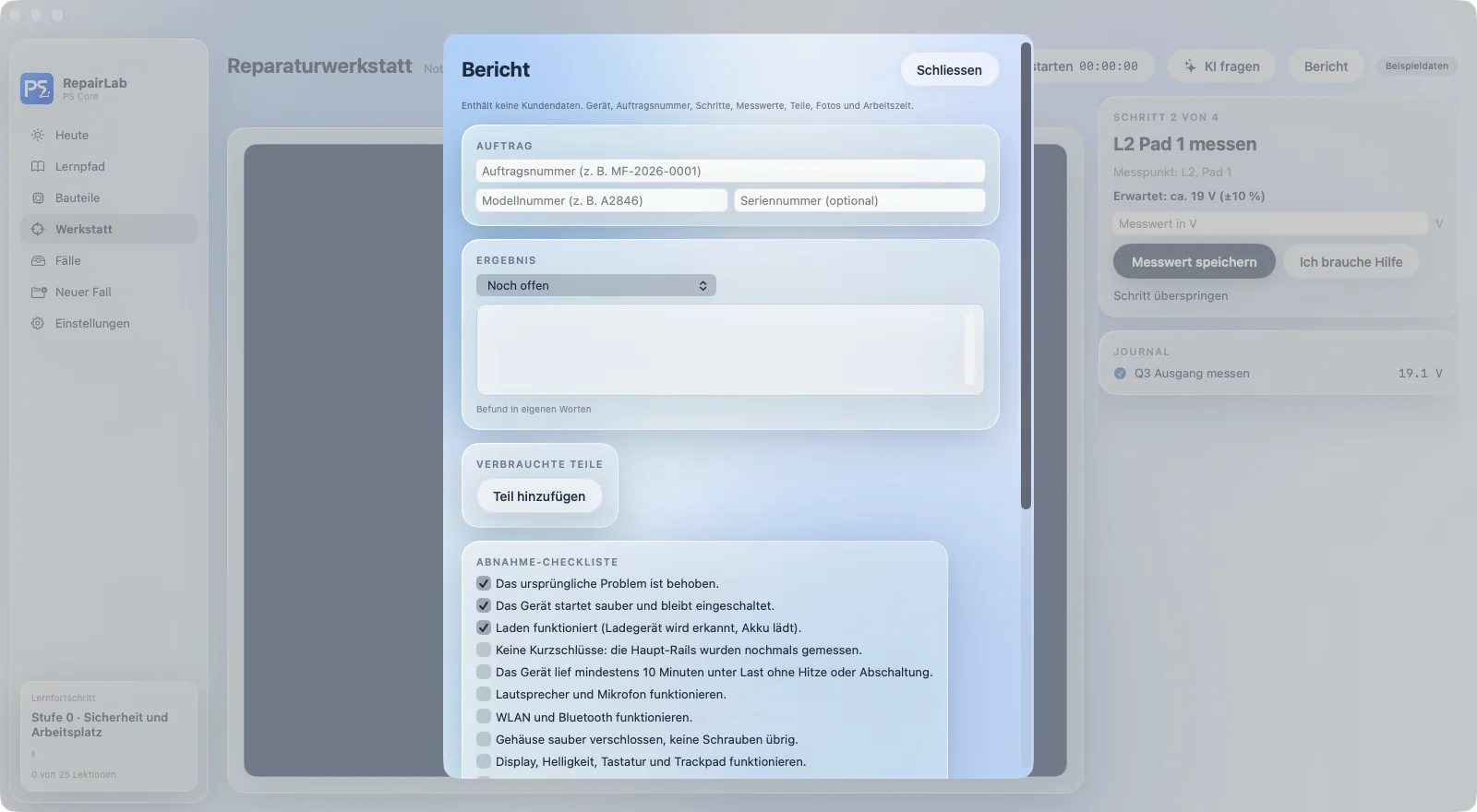 RepairLab – Sauber abgeschlossen.