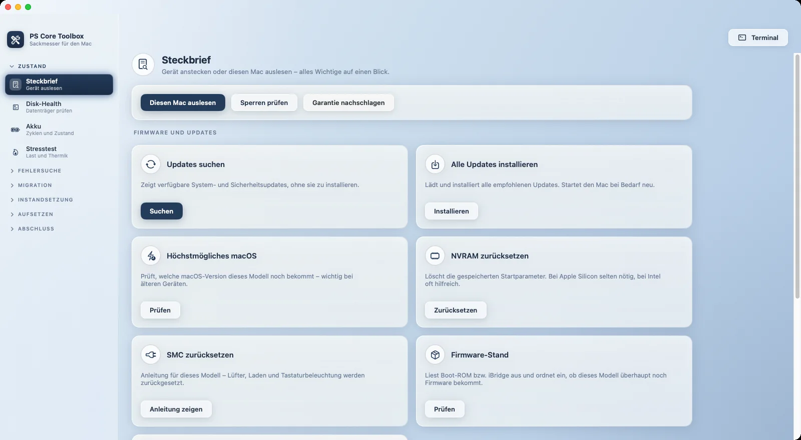 PS Core Toolbox – Das Werkzeug
für jeden Mac.